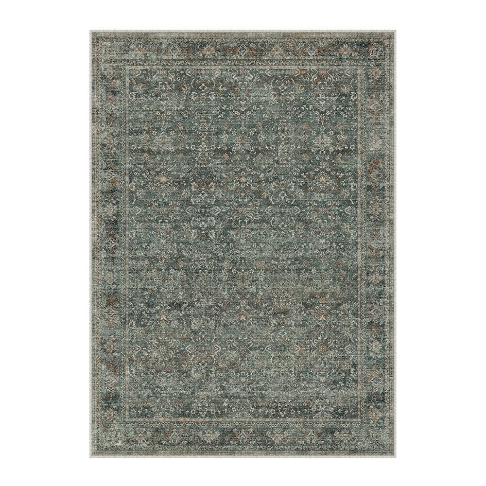 Brighton Gray 6 ft. x 9 ft. Vintage Distressed Washable Area Rug price history on PriceWatchPro