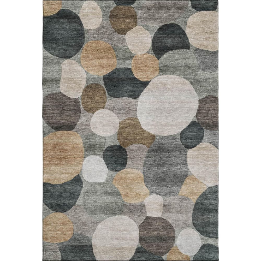 Mayfield Premium Machine Washable Abstract AMF2375 Taupe 5 ft. x 7 ft. 6 in. Area Rug price history on PriceWatchPro