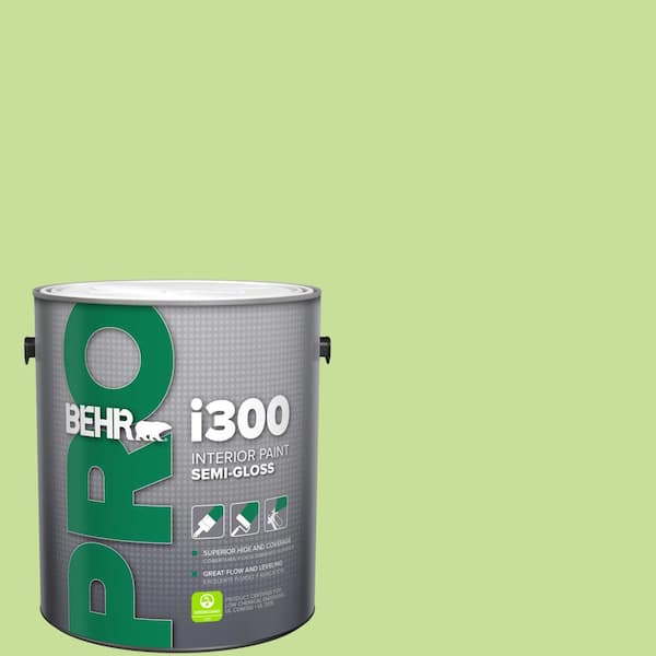 BEHR PRO 1 gal. #420A-3 Key Lime Semi-Gloss Interior Paint