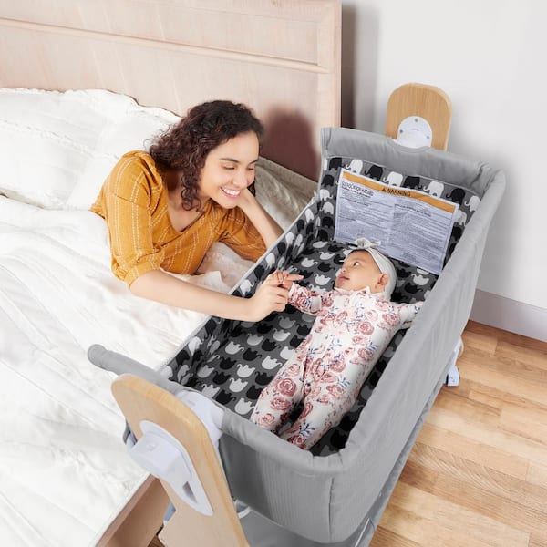 Dream On Me Gray Horton Bassinet and Bedside Sleeper 3992-GY The