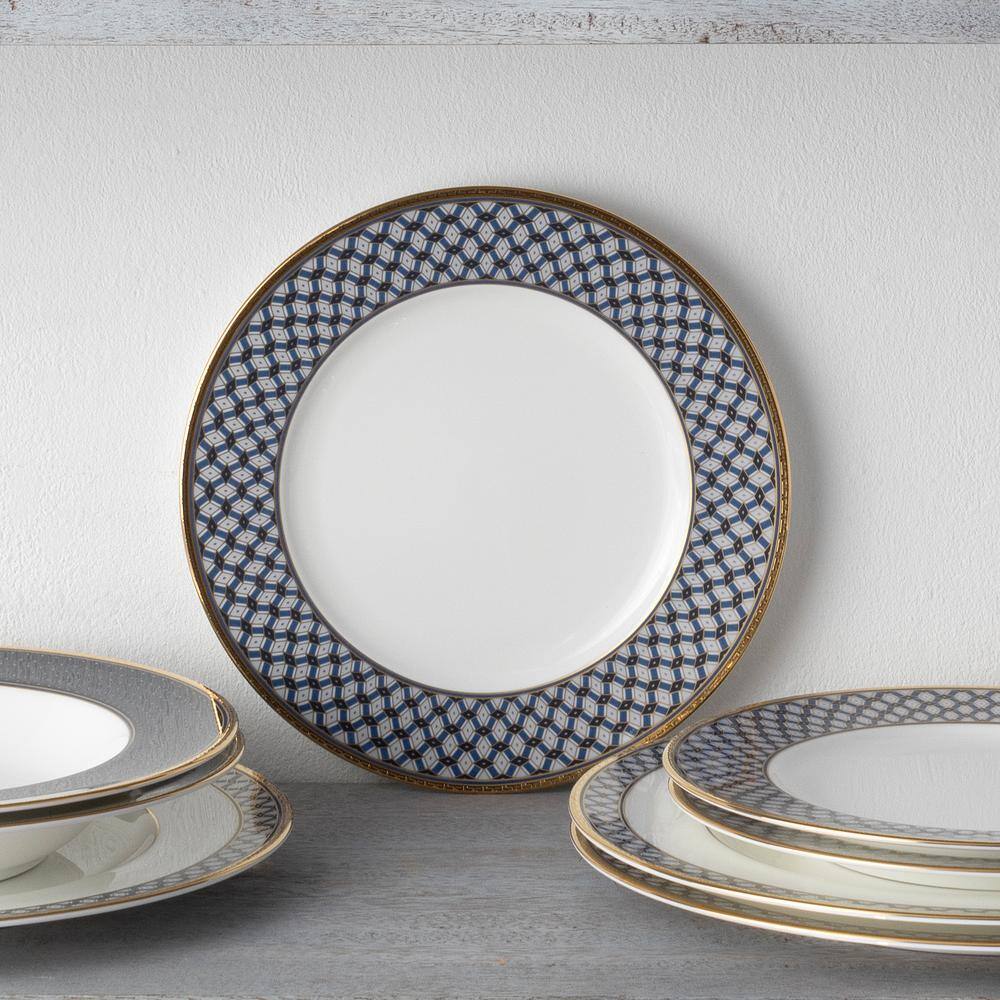 Blueshire Gold Trim 5-Piece Porcelain Place Setting