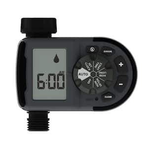 Two Outlet Hose Faucet Digital Timer with Convenient Rain Delay Feature