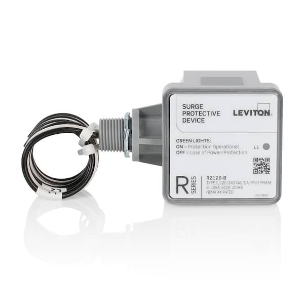 Leviton Type 1 Surge Protective Panel, 120/240 VAC, 200 Amp, Split Phase, 36kA per Phase