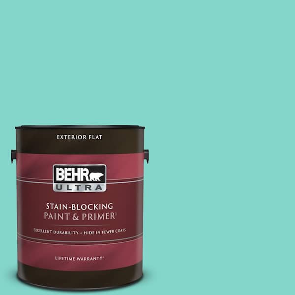 BEHR ULTRA 1 gal. Home Decorators Collection #HDC-MD-09 Island Oasis Flat Exterior Paint & Primer
