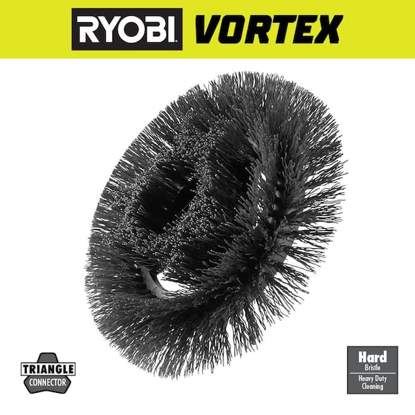 RYOBI 7 in. VORTEX Hard Bristle Brush