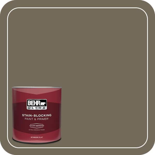 BEHR ULTRA 1 qt. #720D-6 Toasted Walnut Extra Durable Flat Interior Paint & Primer