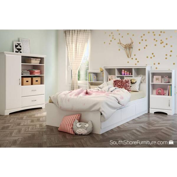 South Shore Callesto Pure White Kids Nightstand