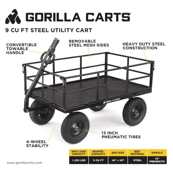 Gorilla Carts Replacement Tire For Utility Cart & Reviews