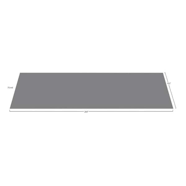 G-Floor Diamond Tread 8.5 ft. x 22 ft. Slate Grey Commercial Grade Vinyl Garage Flooring Cover and Protector
