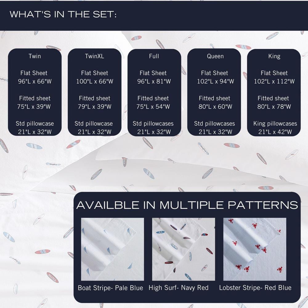 King White Cotton Percale Printed Sheet Set