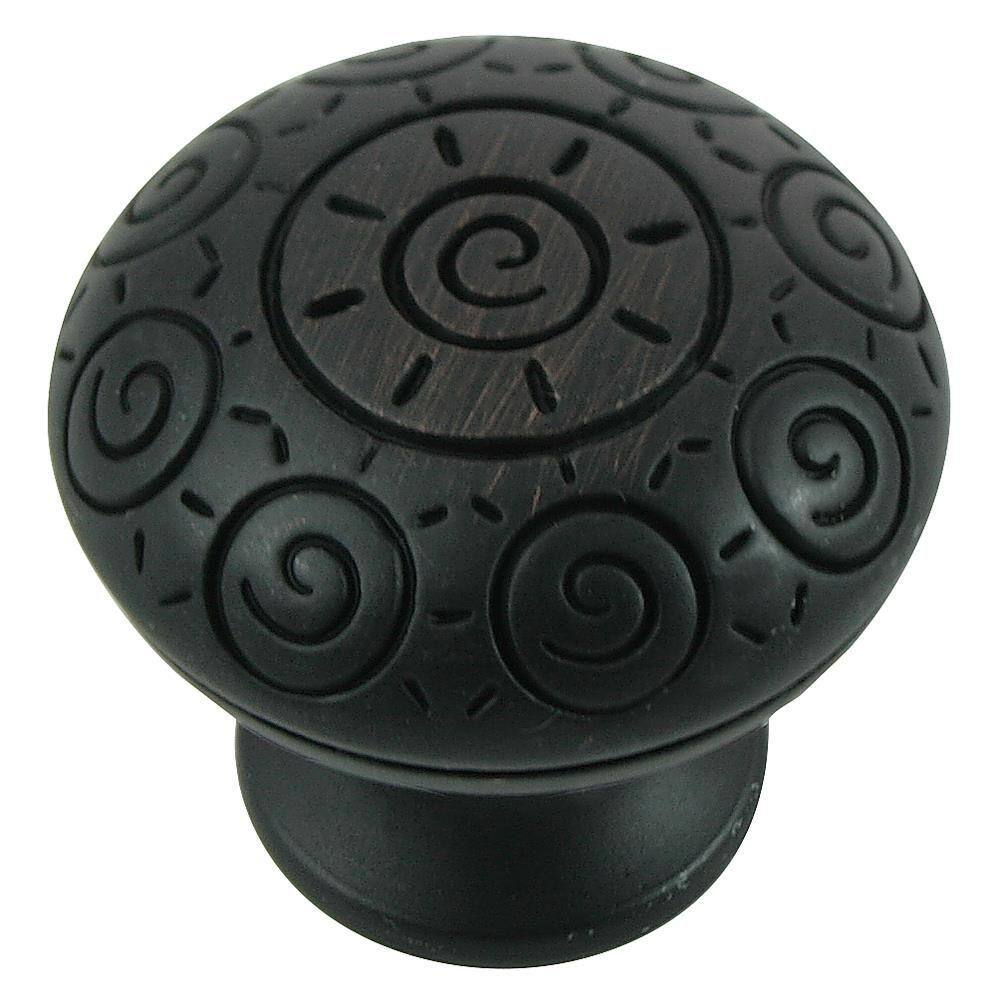 UPC 803055103135 product image for MNG Hardware 2 in. Oil Rubbed Bronze Round Sun Swirl Knob | upcitemdb.com