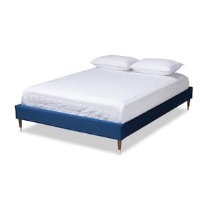 Volden Royal Blue Full Platform Bed Frame