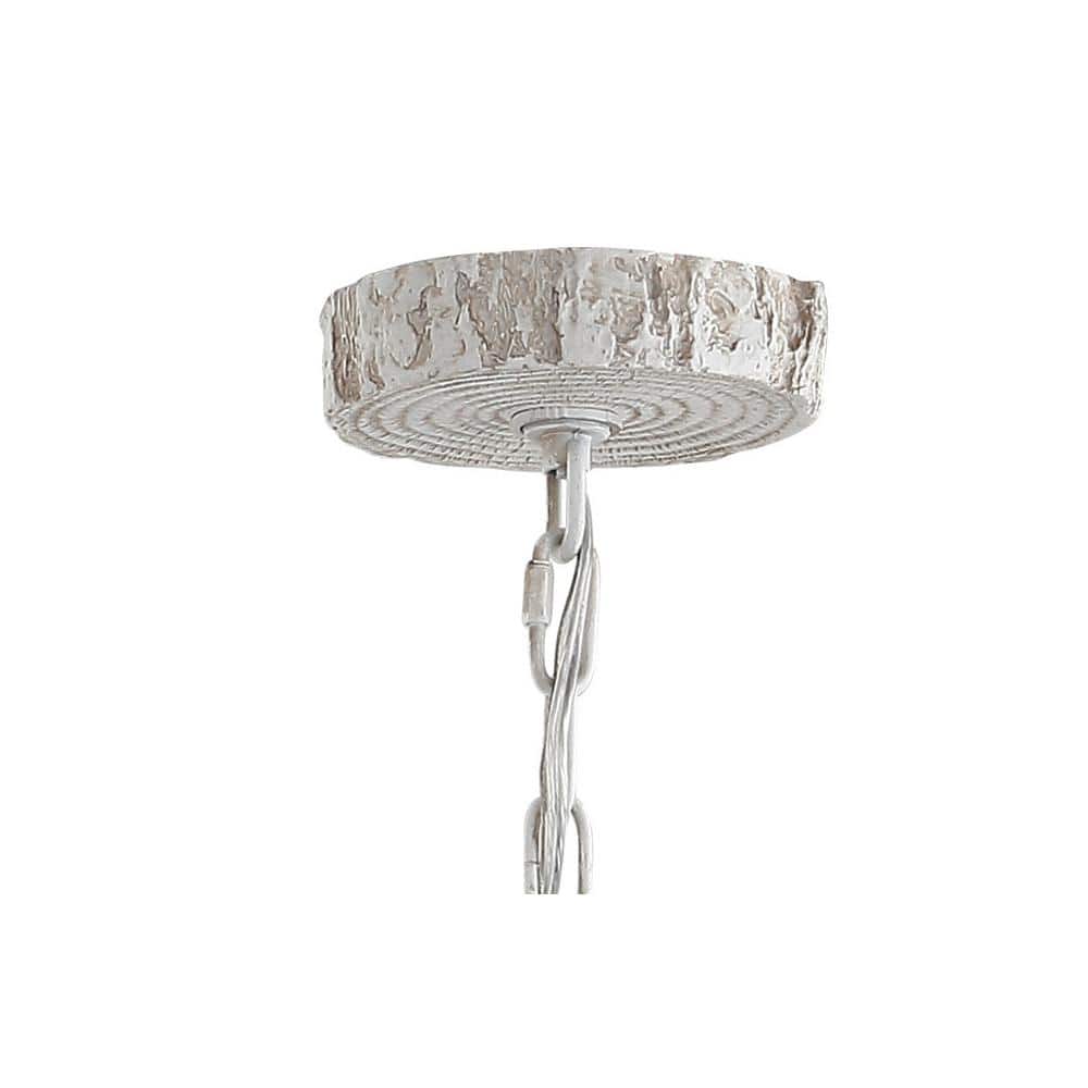 Eldora 27" White Resin Antler Chandelier