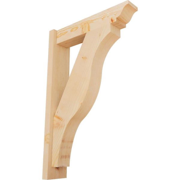 Ekena Millwork 6 in. x 34 in. x 22 in. Douglas Fir Fuston Traditional Smooth Outlooker