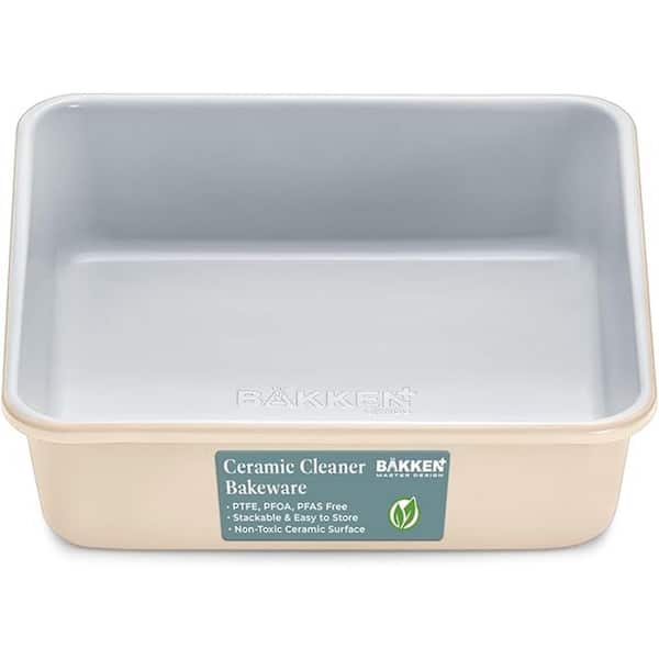 Square Cake Pan - Aluminized Steel, Ceramic Non-Stick Coating - Cream
