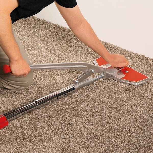 12-Piece 38 ft. Junior Power Carpet Stretcher Value Kit with Adjustable Locking Tube and Rolling, Interlocking Cases