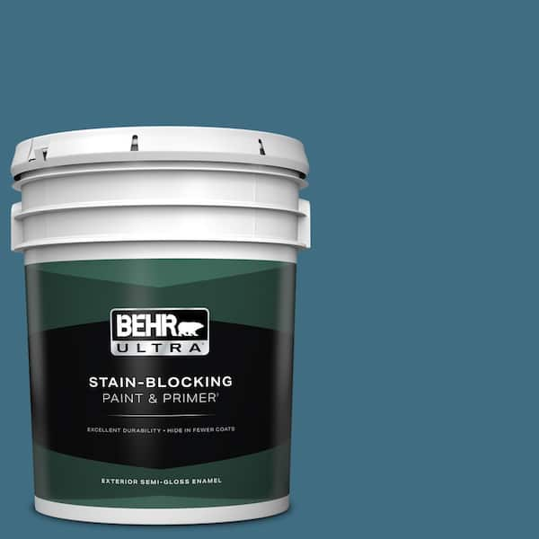 BEHR ULTRA 5 gal. #560D-6 Seven Seas Semi-Gloss Enamel Exterior Paint & Primer