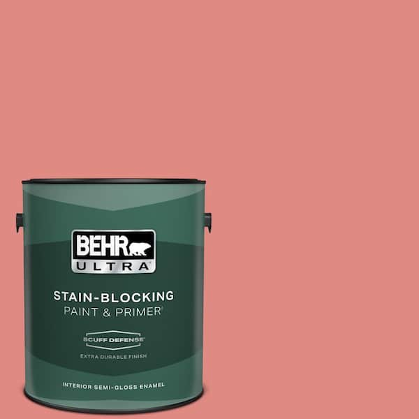 BEHR ULTRA 1 gal. Home Decorators Collection #HDC-SP16-12 Begonia Extra Durable Semi-Gloss Enamel Interior Paint & Primer