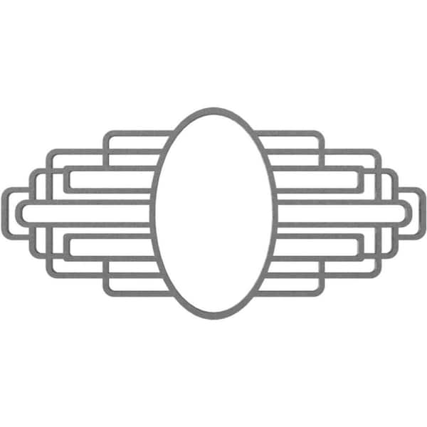 Ekena Millwork 20 in. W x 10 in. H x 9-1/2 in. H x 5-1/2 in. W x 1/2 in. P Elizabeth PVC Contemporary Ceiling Medallion