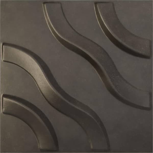 Ekena Millwork 11-7/8"W x 11-7/8"H Lane EnduraWall Decorative 3D Wall Panel, Weathered Steel (Covers 0.98 Sq.Ft.)