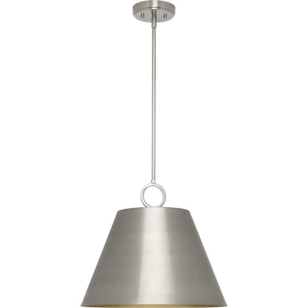 Parkhurst Collection 18 in. 3-Light Brushed Nickel New Traditional Pendant for Kitchen