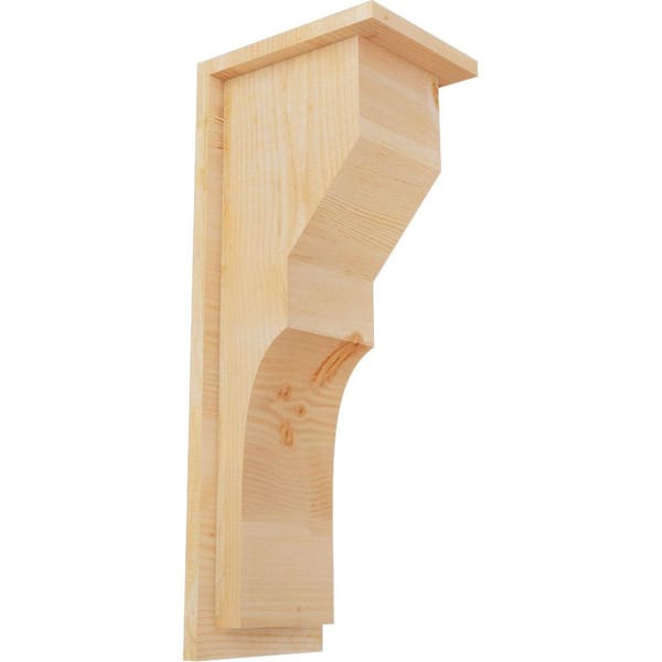Ekena Millwork 8 in. x 10 in. x 26 in. Monterey Rough Sawn Douglas Fir Corbel with Backplate