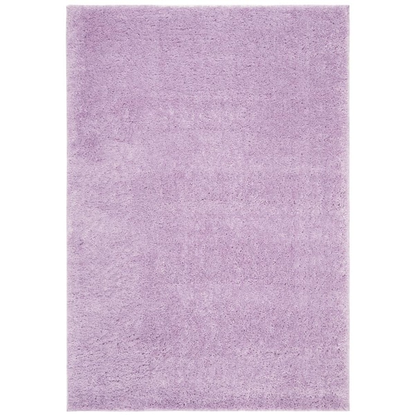 August Shag Lilac 4 ft. x 6 ft. Solid Area Rug