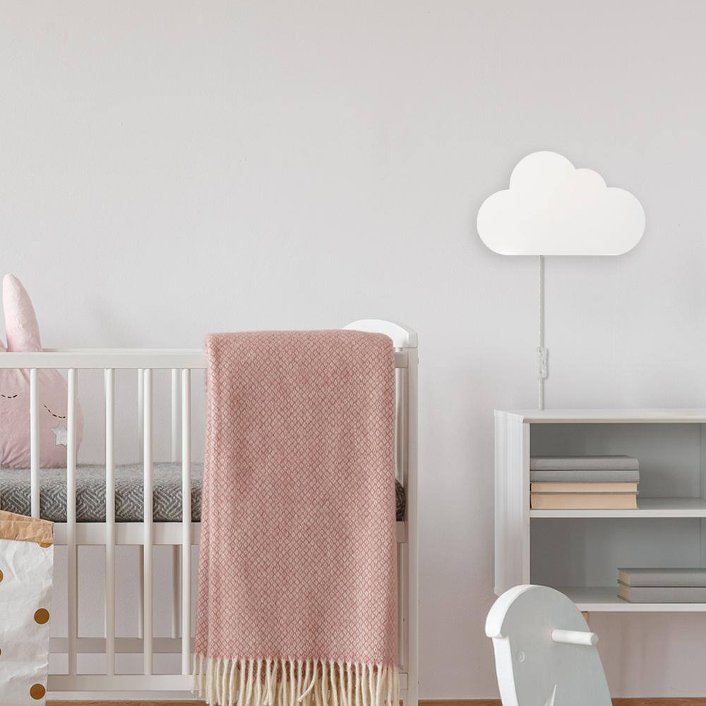 Nimbus Floating Cloud Matte White Plug-In Sconce