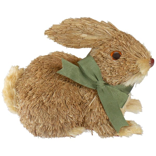 8 in. Brown Sisal Bunny Rabbit Easter Figure