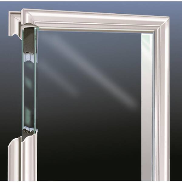MMI Door - 64 in. x 80 in. Primed Right-Hand/Inswing Fiberglass 1 Lite Clear Glass Center-Hinged Patio Door with Sliding Screen
