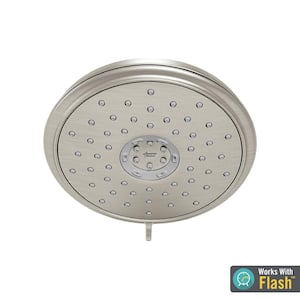 Spectra+ 4-Spray 7.3 in. Single Ceiling Mount Fixed Adjustable Shower Head in Brushed Nickel