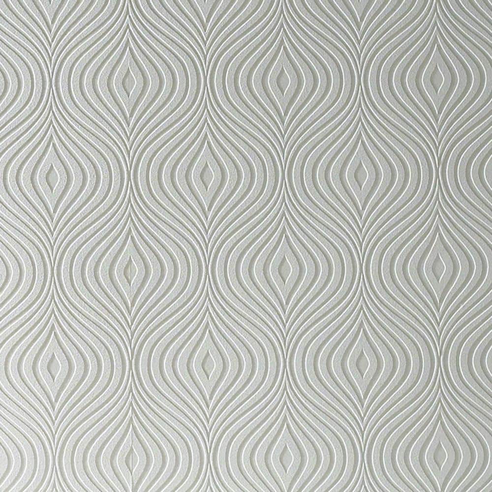 Graham & Brown Curvy White Vinyl Peelable Wallpaper (Covers 56 sq. ft.)  17583 - The Home Depot