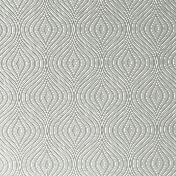 Graham & Brown Curvy White Vinyl Peelable Wallpaper (Covers 56 sq. ft.)
