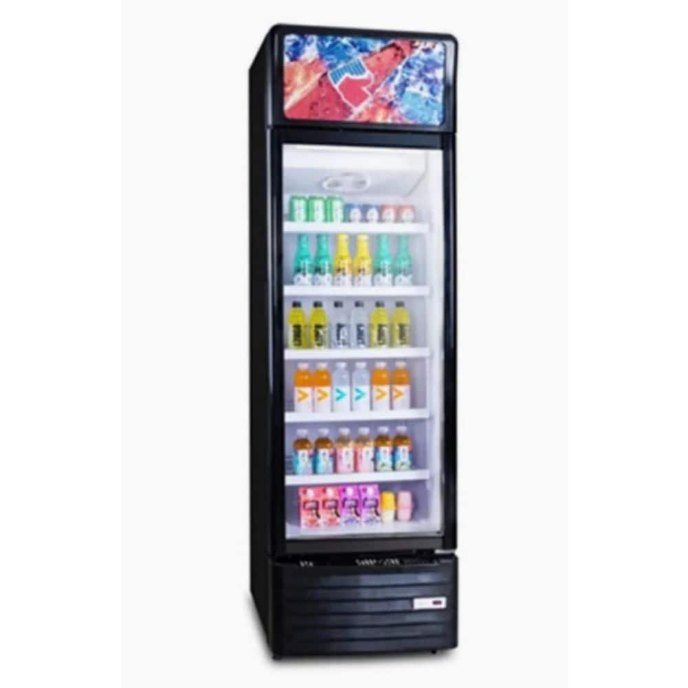 26 in. W 13.7 cu ft. Commercial Glass Door Merchandiser Refrigerator in Black