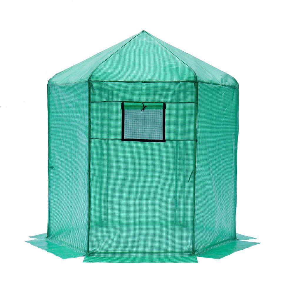 7 ft. D x 7 ft. W x 7.3 ft. H Walk-In Greenhouse Portable Plant Greenhouse with Door and Thickened Waterproof Insulation price history on PriceWatchPro