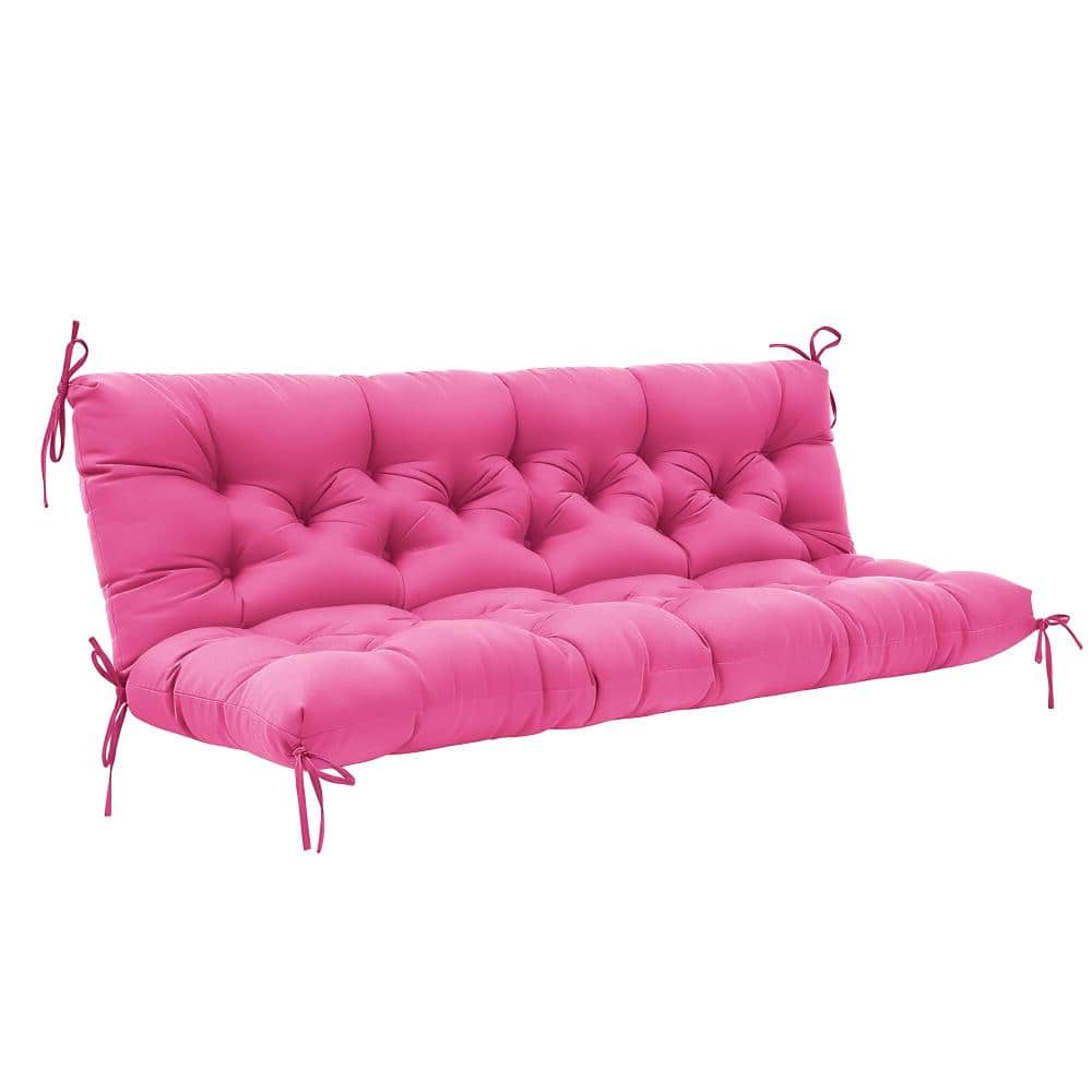"60""Lx40""W Waterproof Bench Swing Cushion Set High Density Foam Backrest Pad,Pink" price history on PriceWatchPro