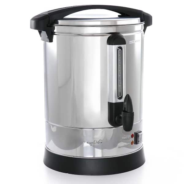 West Bend 1500W 100 Cup Silver Coffee Urn, Large Capacity with Automatic  Temperature Control and Quick Brewing