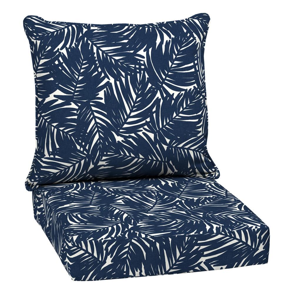 ARDEN SELECTIONS earthFIBER Outdoor Deep Seat Set 24 in. x 24 in., Navy ...