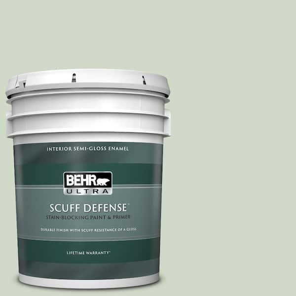 BEHR ULTRA 5 gal. Home Decorators Collection #HDC-CT-25 Bayberry Frost Extra Durable Semi-Gloss Enamel Interior Paint & Primer