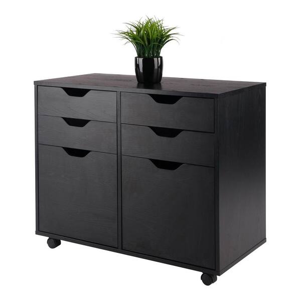 Halifax Black 2 Section Mobile Storage Cabinet 20622 - The Home Depot