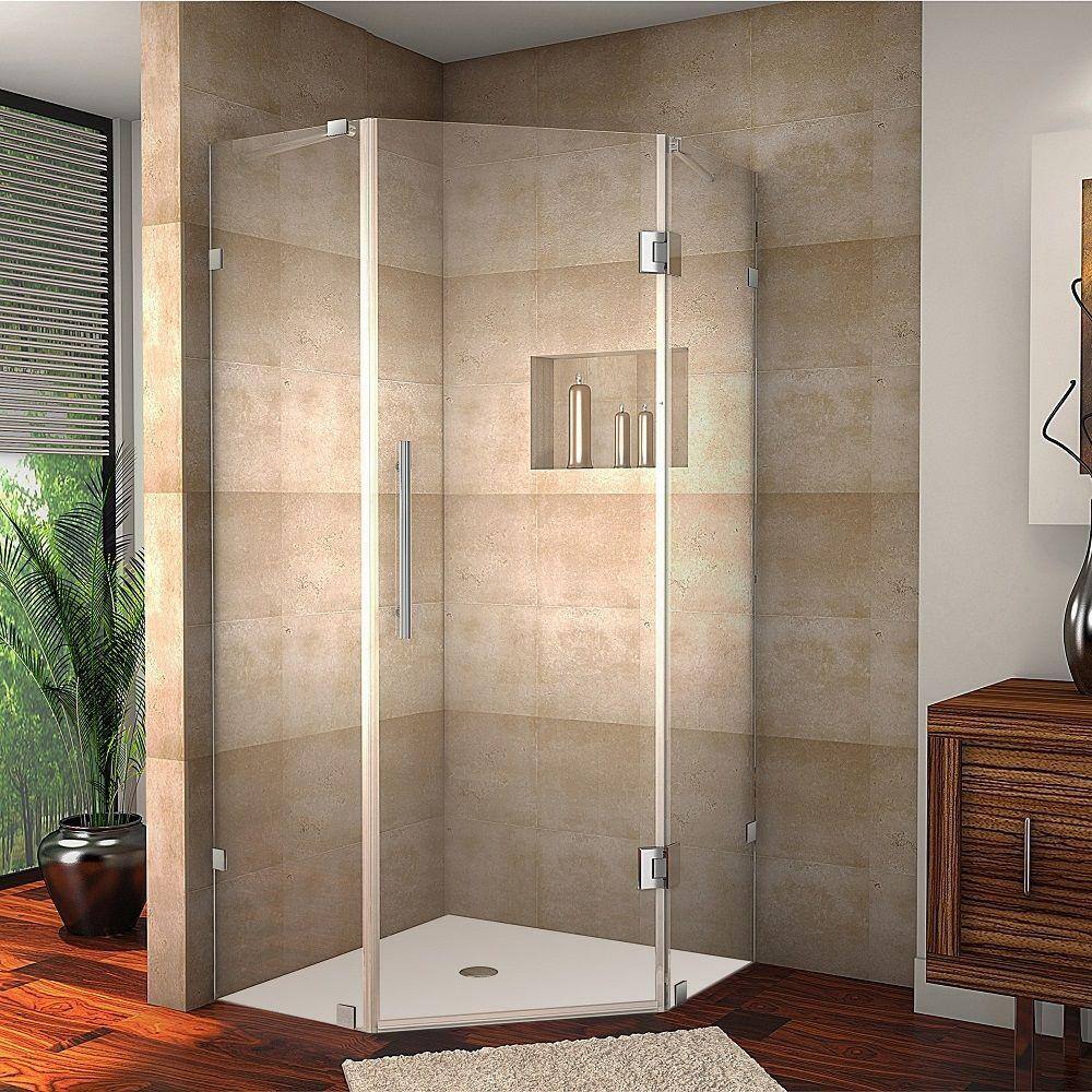 Neoscape 40" x 72" Frameless Chrome Neo-Angle Shower Enclosure