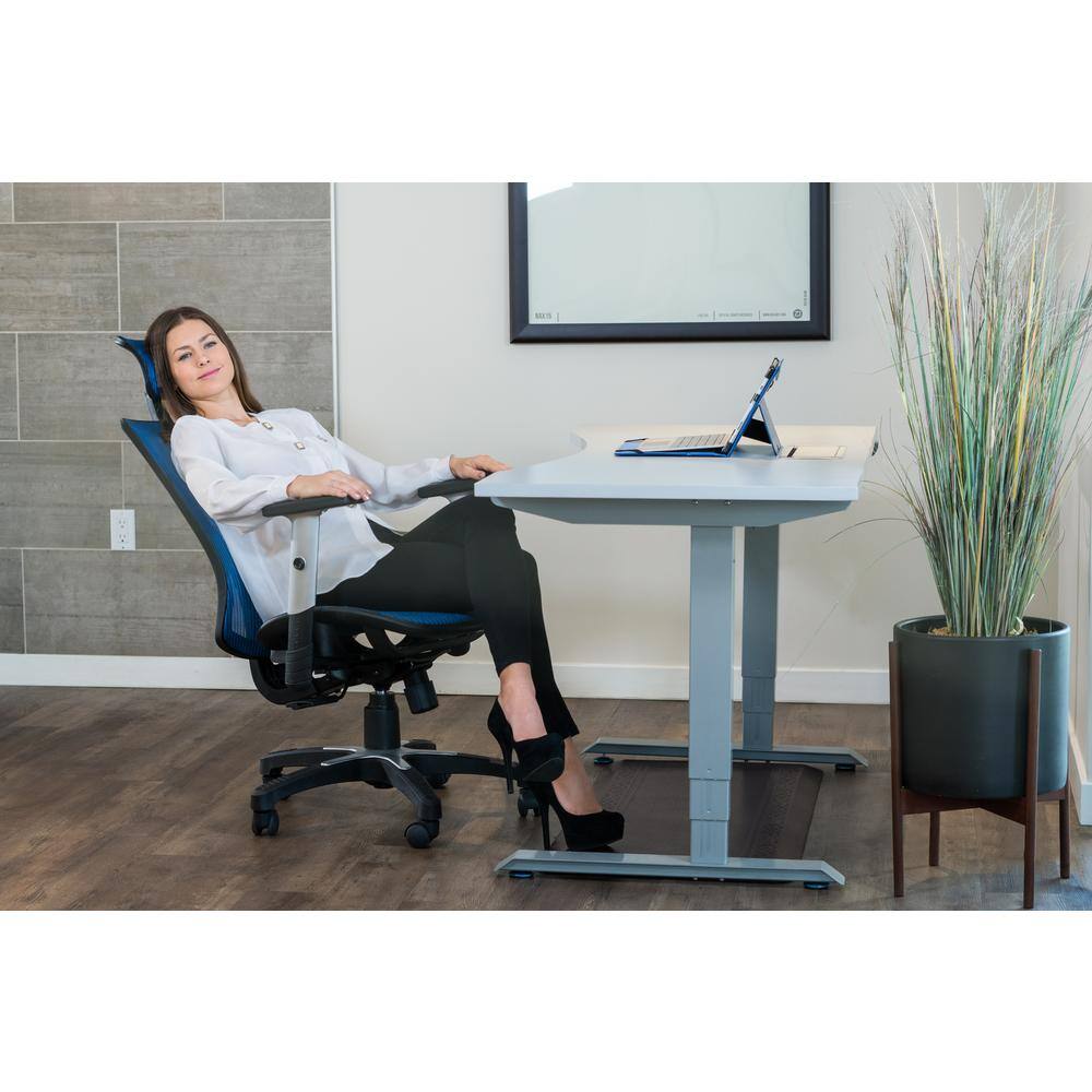 ErgoFlex Executive High-Back Black Mesh Swivel Chair with Adjustable Arms