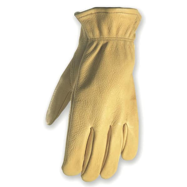 Wells Lamont Men's Full Leather, Grain Deerskin Work Gloves, Extra-Large