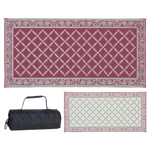Reversible Mats 9 ft. x 18 ft. Reversible Mat - Classic Burgundy/Beige