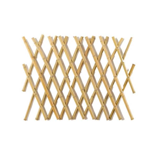 Ecostake 24 in. W. x 79 in. Retractable Garden Trellis Plant Support Willow Lattice Fence Panel Bamboo Fence
