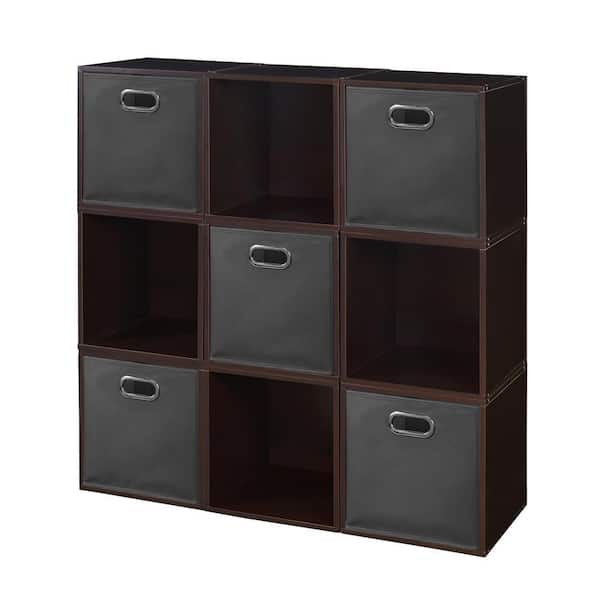 Regency 39 in. H x 39 in. W x 13 in. D Brown Wood 14-Cube Organizer