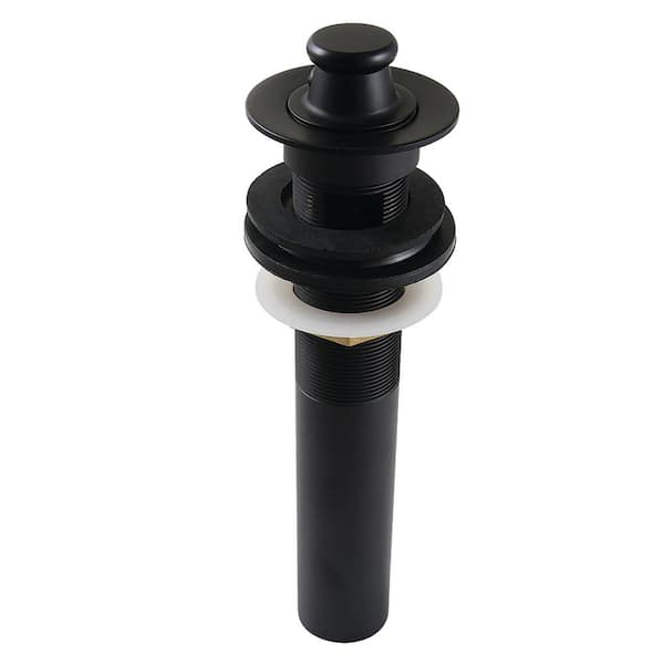 Kingston Brass Fauceture 17-Gauge Lift and Turn Bathroom Sink Drain in Matte Black with Overflow