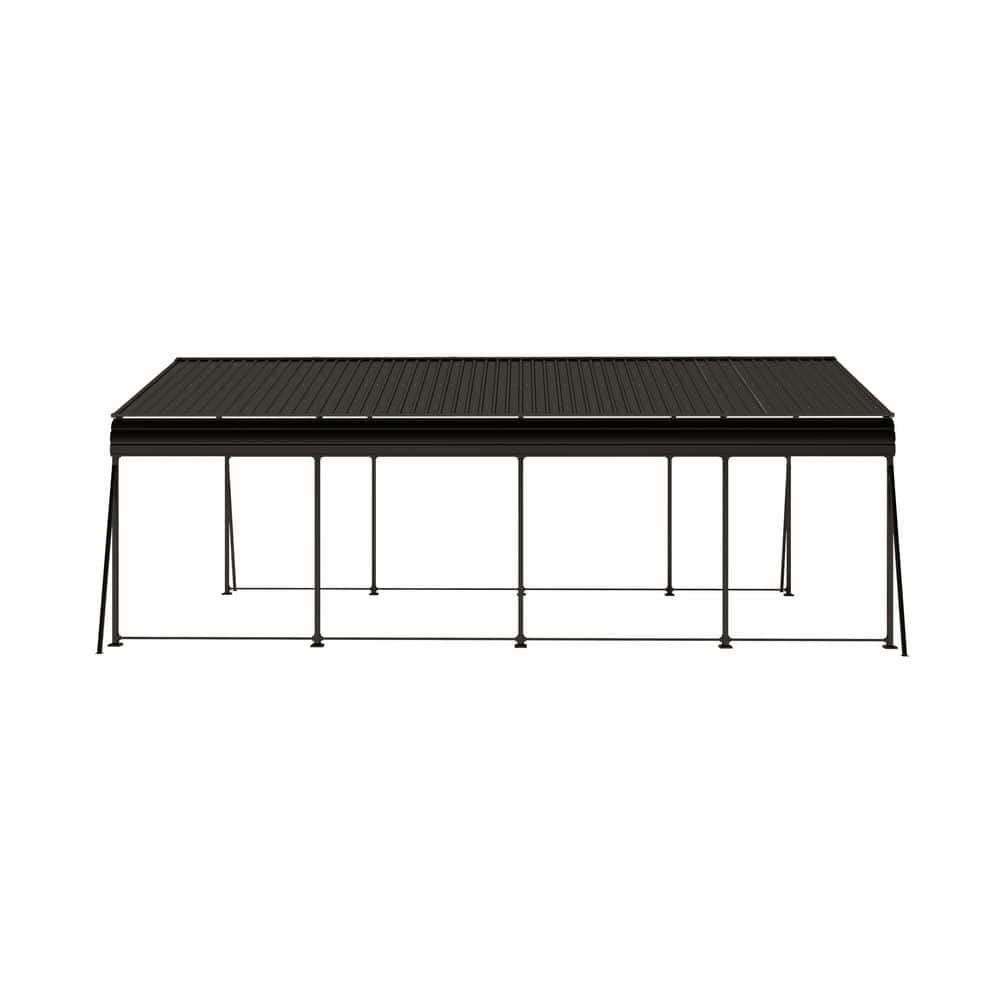 12 ft. x 20 ft. Metal Carport-Multi-Use Garage Canopy with Reinforced Frame