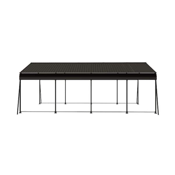 Unbranded 12 ft. x 20 ft. Metal Carport-Multi-Use Garage Canopy with Reinforced Frame for Cars, Trucks, RVs, Outdoor Storage