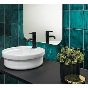 Green 5.2 in. x 5.2 in. Polished Ceramic Subway Tile (10.76 sq. ft./Case)